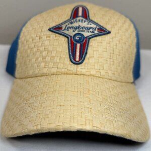 Disney Parks Mickey’s Longboard Surf Team Straw Brim Snapback Hat Adult NWT